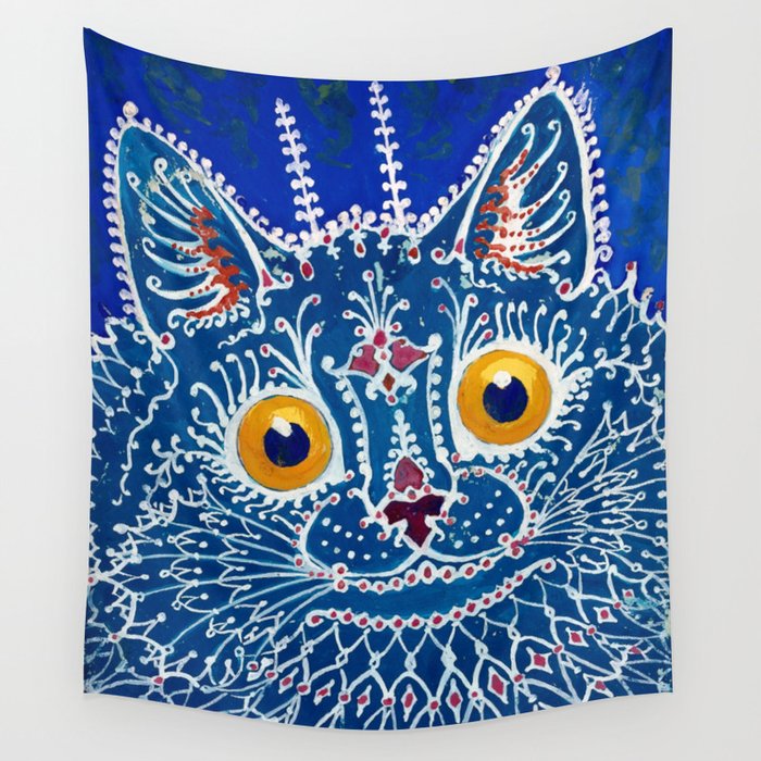 Louis Wain A Cat In The Gothic Style Wall Tapestry