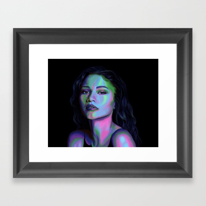 Zendaya in Color Framed Art Print