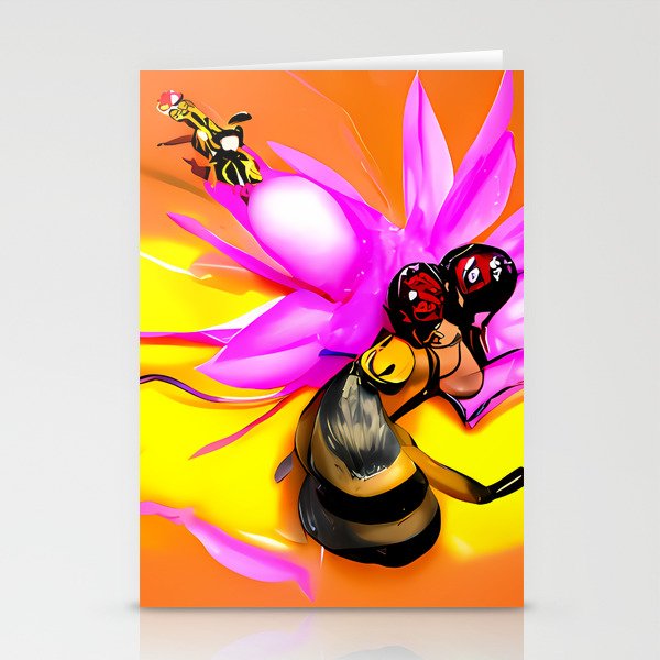 Abstract AI generative ART - Pollinate 3 Stationery Cards