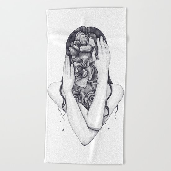 Flowers of the soul Beach Towel