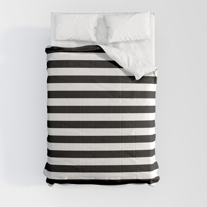 Simple Black & White Stripes Comforter