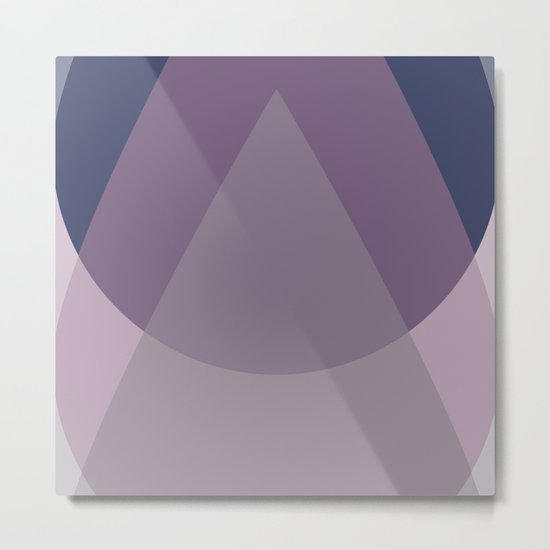 Scandinavian BLUE PURPLE MAUVE Drops Metal Print
