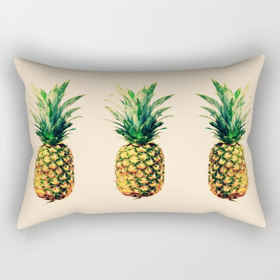 Golden pineapple Rectangular Pillow