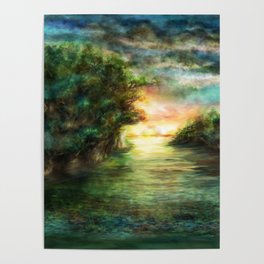 Sunset painting 1 Poster