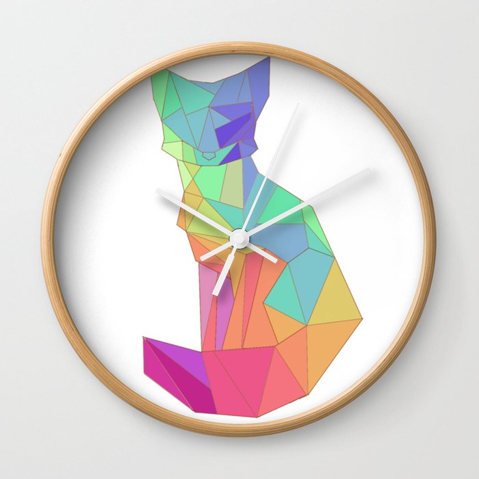 Geometric Fox Wall Clock