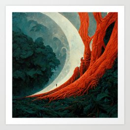 Moon's rest Art Print
