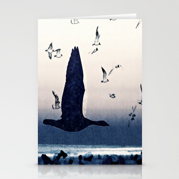 The goose and the seagulls Stationery Cards