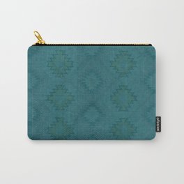 Moroccan Teal Painted Desert Carry-All Pouch