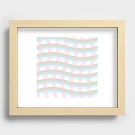 Geometric Pastel Swirl Recessed Framed Print