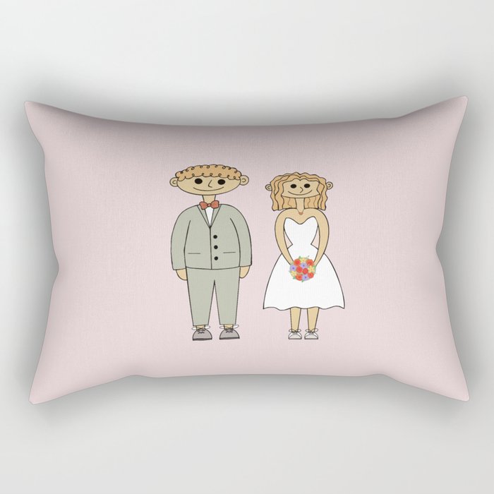 bride and groom Rectangular Pillow
