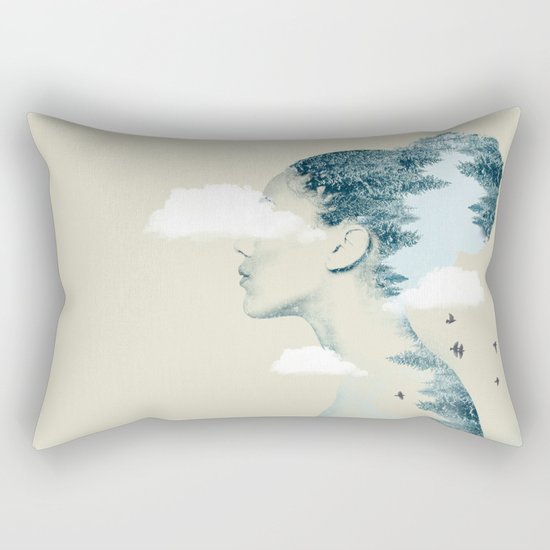 Thinking Green Rectangular Pillow