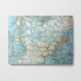 Corroded Beauty Metal Print | Blue, Corrode, Erosion, Rust, Decay, Weathered, Abstract, Erode, Eroding, Old 