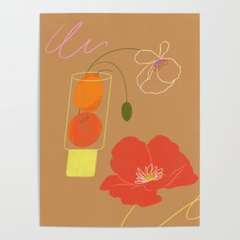 Flowers and Fruit Poster