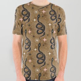 Slither Through The Stars Gold All Over Graphic Tee