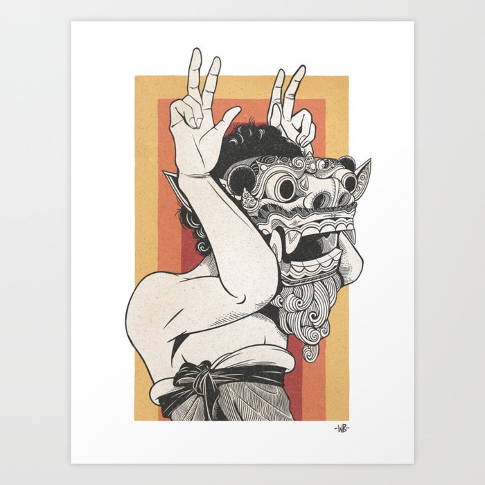 BARONG PEEK A BOO Art Print