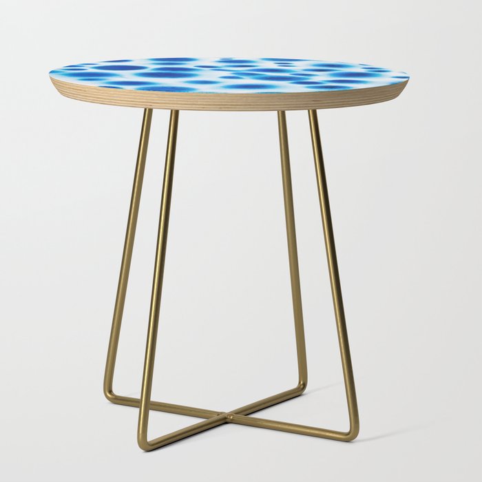 Fuzzy Blue Dots Side Table