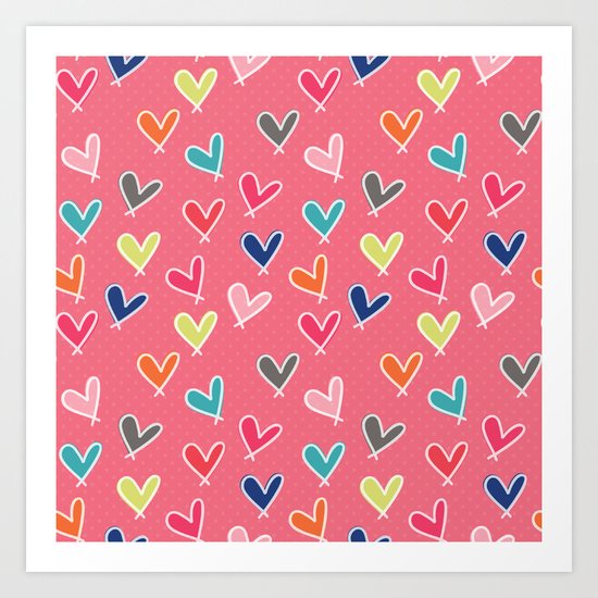 Blow Me One Last Kiss - Pink Art Print