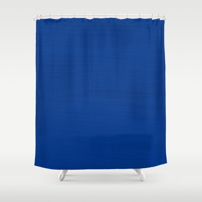 Slate Blue Brush Texture Solid Color Shower Curtain By