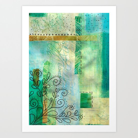 cool mint Art Print