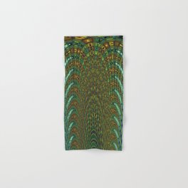 Green Check Abstraction Pattern Hand & Bath Towel