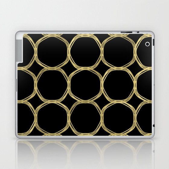 Gold Rings Design Laptop & iPad Skin