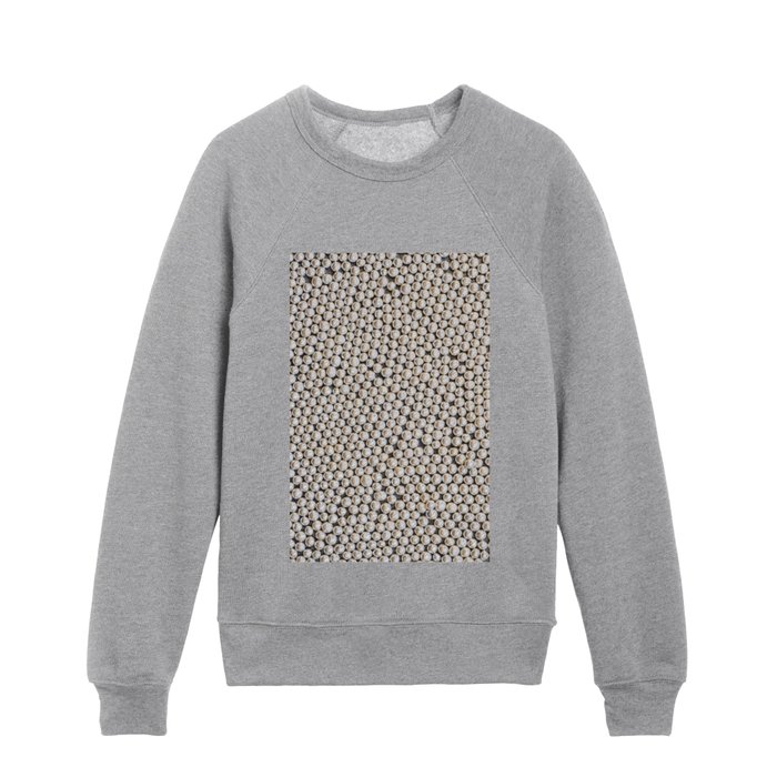 Metallic Candy Sprinkles Silver Dragees Photograph Kids Crewneck