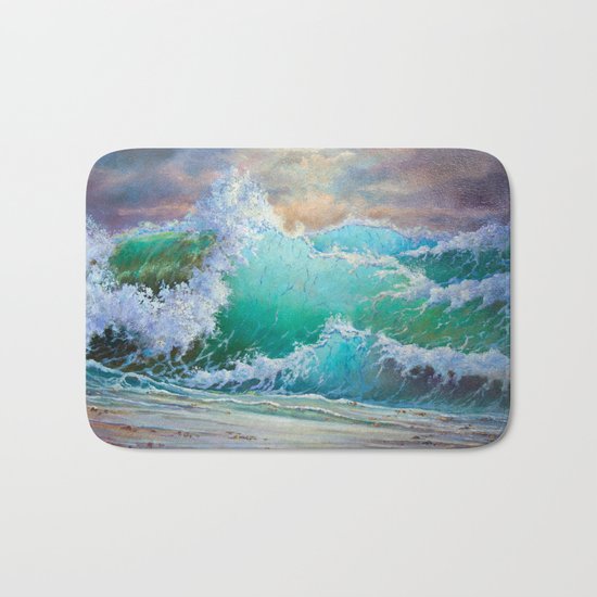 storm waves Bath Mat