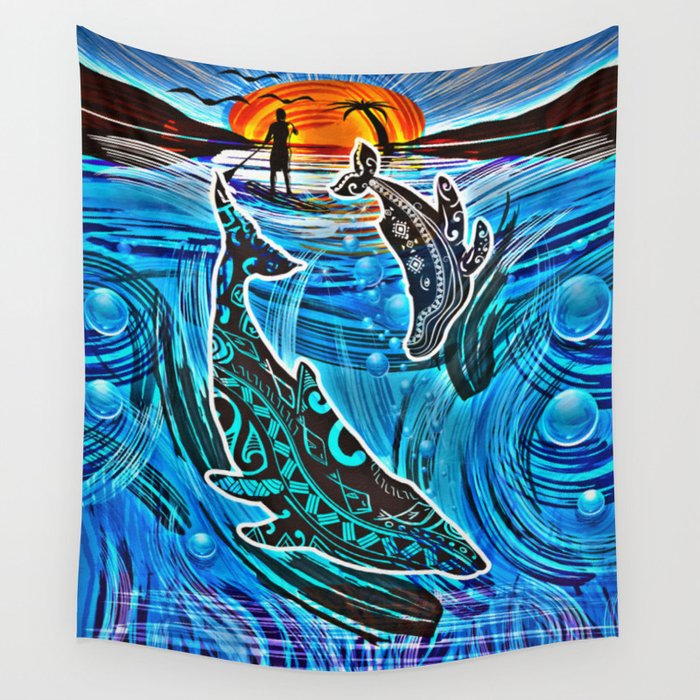 Whales Tale Wall Tapestry
