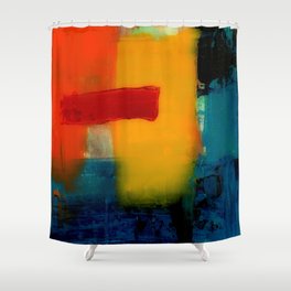 Mid Century Abstract Art Shower Curtain