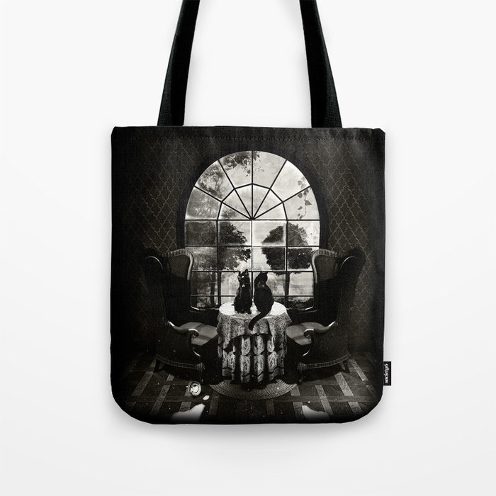 Room Skull B&W Tote Bag