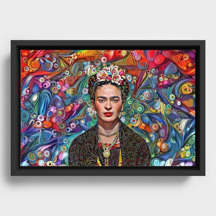 Paper Quilling Frida Framed Canvas