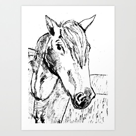 Horse Sketch Art Print