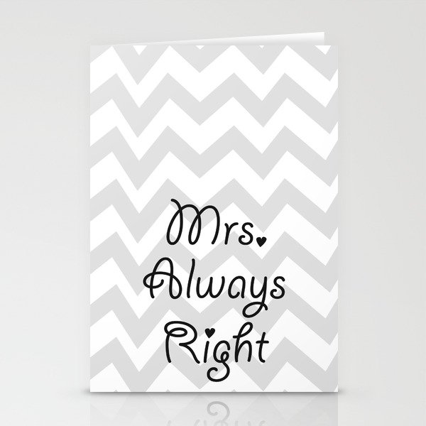 Mrs. Always Right Stationery Cards