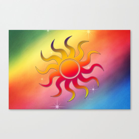 Rainbow Sun Canvas Print