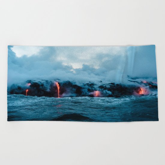 Volcano #ocean Beach Towel