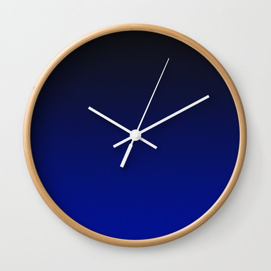 Cobalt blue Ombre Wall Clock