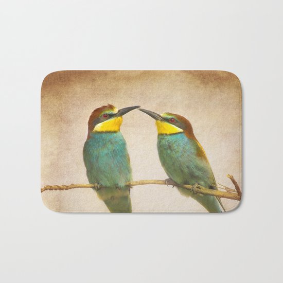 Love time. Bee-eaters Bath Mat