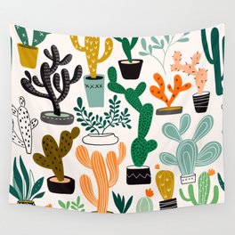 Desert Cactus Garden I Wall Tapestry