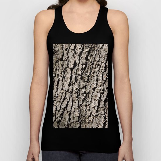 TEXTURES - Valley Oak Tree Bark Unisex Tank Top
