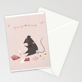 small mouse makes valentine's day cards Stationery Card