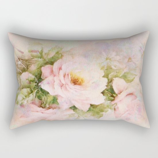 delicate vintage rose Rectangular Pillow