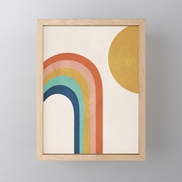 The Sun and a Rainbow Framed Mini Art Print