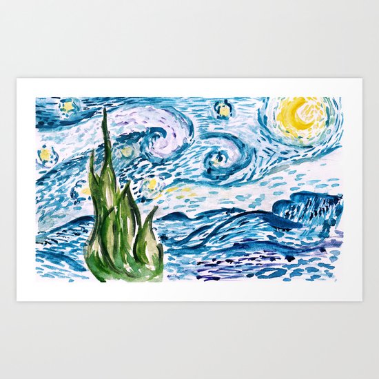 We built our starry nights. Art Print