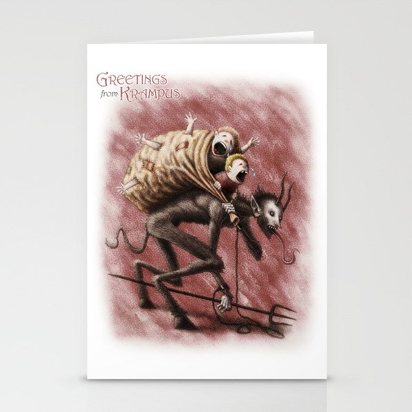 Krampus (with text) Stationery Cards
