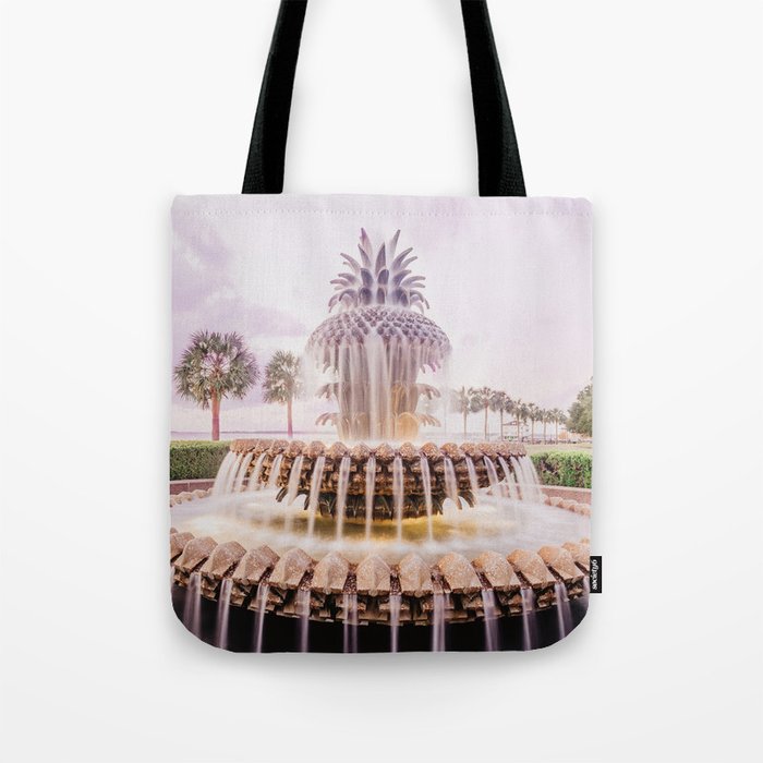 Charleston Pineapple Fountain No. 8 Tote Bag