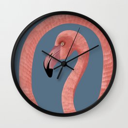 Flamingo long loop neck abstract Wall Clock