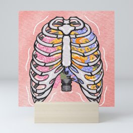 Flower Ribcage Mini Art Print