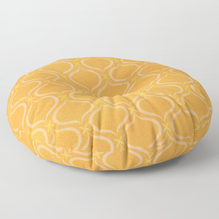 Mediterranean Golden Pattern Floor Pillow