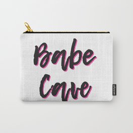 Babe cave retro pink and black Carry-All Pouch