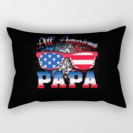 All american Papa US flag 4th of July Rectangular Pillow